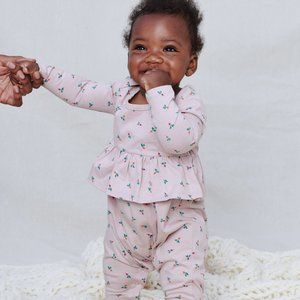 Tea Collection Peplum Romper, 9-12m girl